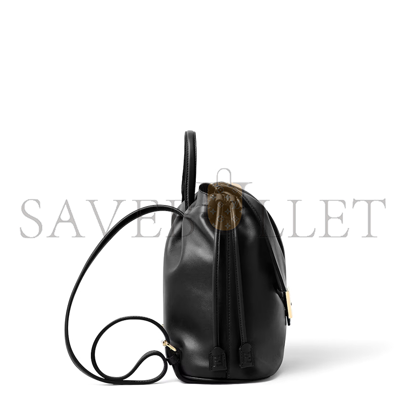 FENDI BLACK LEATHER BACKPACK 8BZ057AYJ1F0KUR (26*23*12cm)